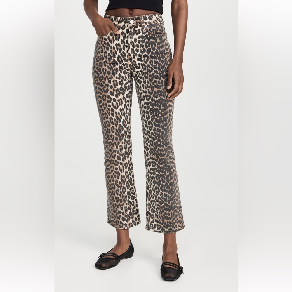 Ganni Betzy Jeans Leopard